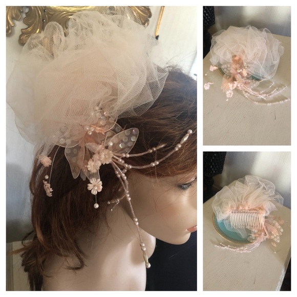 Vintage FASCINATOR w Hair Comb main image 2